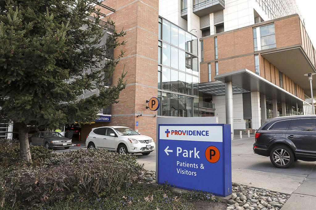 Providence Regional Medical Center Everett and other healthcare facilities around Washington are restricting visitors during the coronavirus outbreak. (Lizz Giordano / Herald file)
