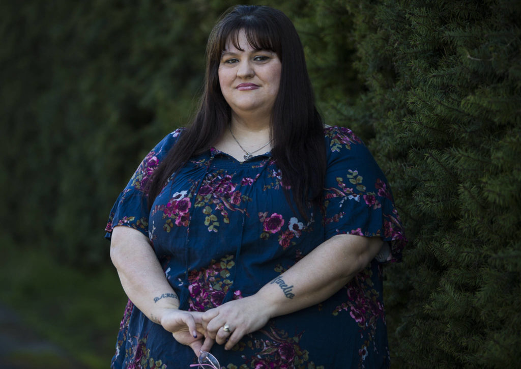 Roshell Turner, 37, currently lives at the Interfaith Family Shelter with her two children and fiance. (Olivia Vanni / The Herald)
