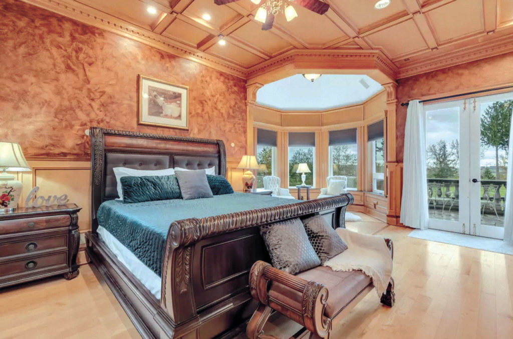 The master wing is 2,200 square feet and includes a bedroom fit for a king and queen. (Graystone Castle)

