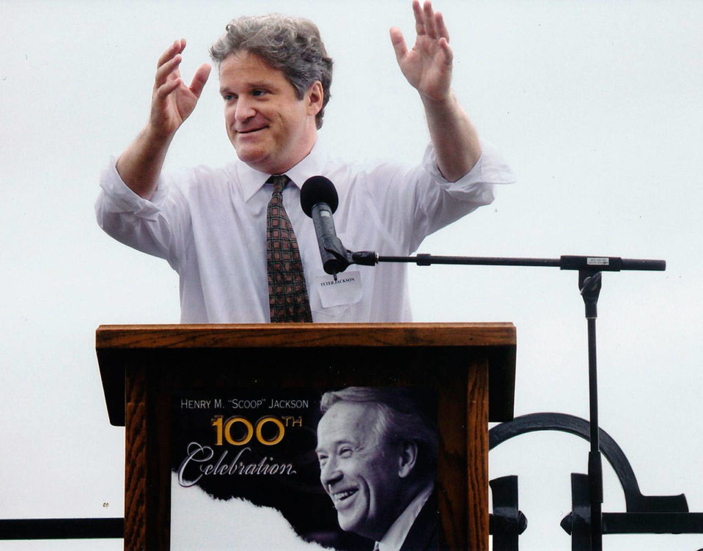 Peter Jackson, who died Saturday evening of pancreatic cancer, talks about the legacy left by his father during a celebration of the 100th anniversary of Henry M. “Scoop” Jackson’s birth in Everett. (Mark Mulligan / The Herald, May 31, 2012)

