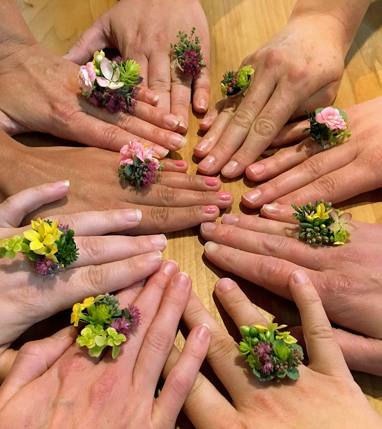 Rings, bracelets, necklaces and barrettes are just some of the different types of jewelry that can be made with botanical materials. (Carrie Monforte)