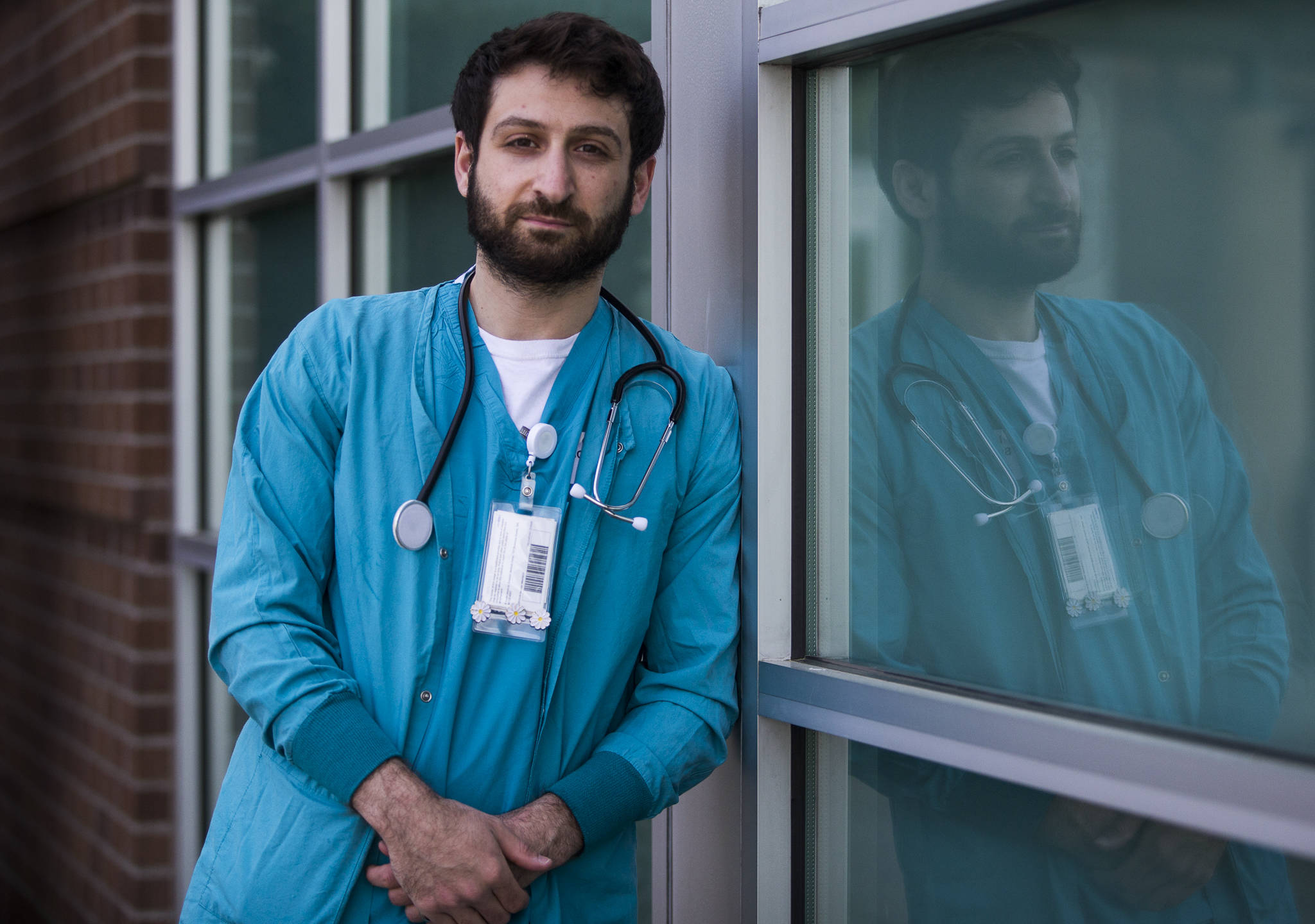 Nech Zebari, a registered nurse at a hospital with COVID-19 patients, on Friday, April 17, 2020. (Olivia Vanni / The Herald)