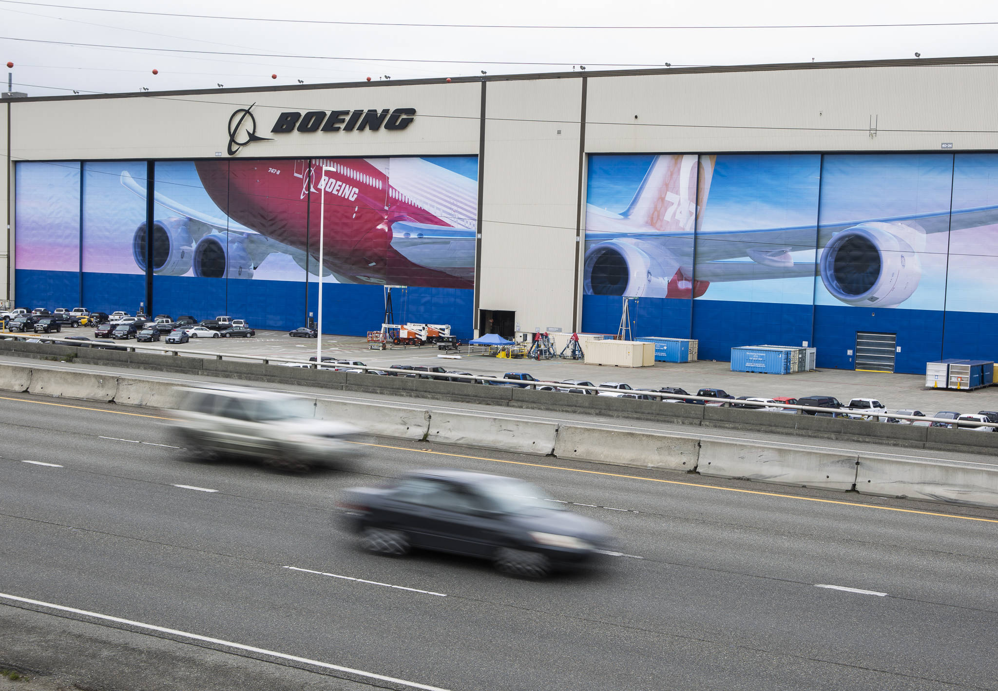 More than 27,000 Boeing workers return this week to their jobs at the Everett factory, shown here, and other facilities across the state. (Olivia Vanni / The Herald)