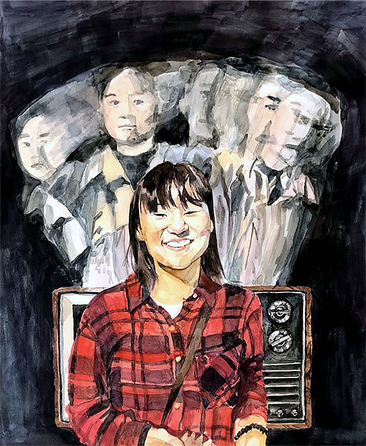Angie Kim of Kamiak High School won a Silver Medal for her portfolio, which included “Honest Projection.”