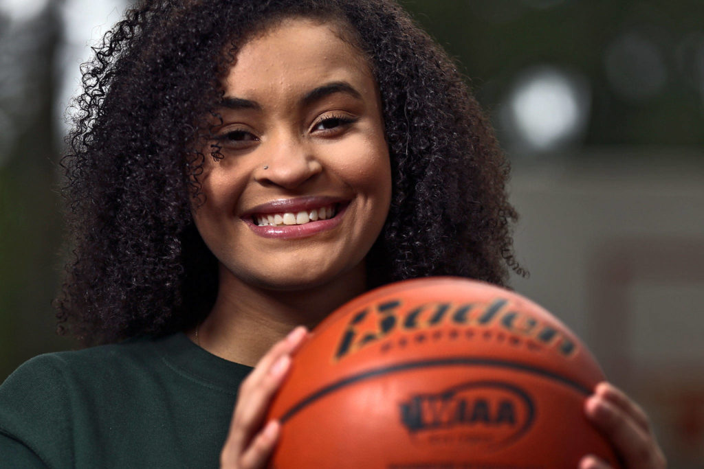 Nakia Boston of Lynnwood High School signed a National Letter of Intent to play for NCAA Division-I Portland State University. (Kevin Clark / The Herald)

