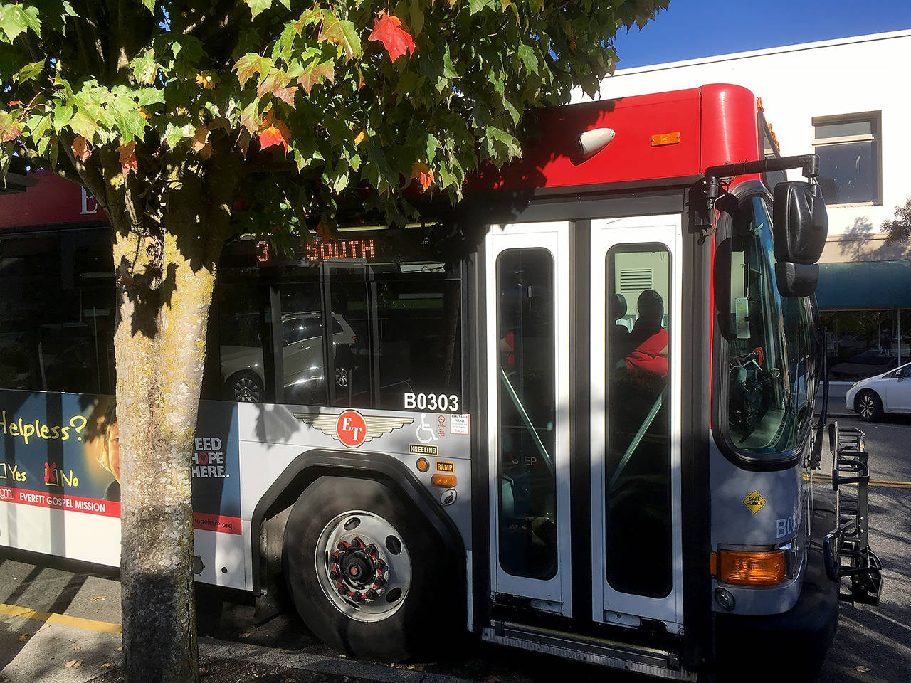 The buses are running but ridership is way down. (Sue Misao / Herald file)