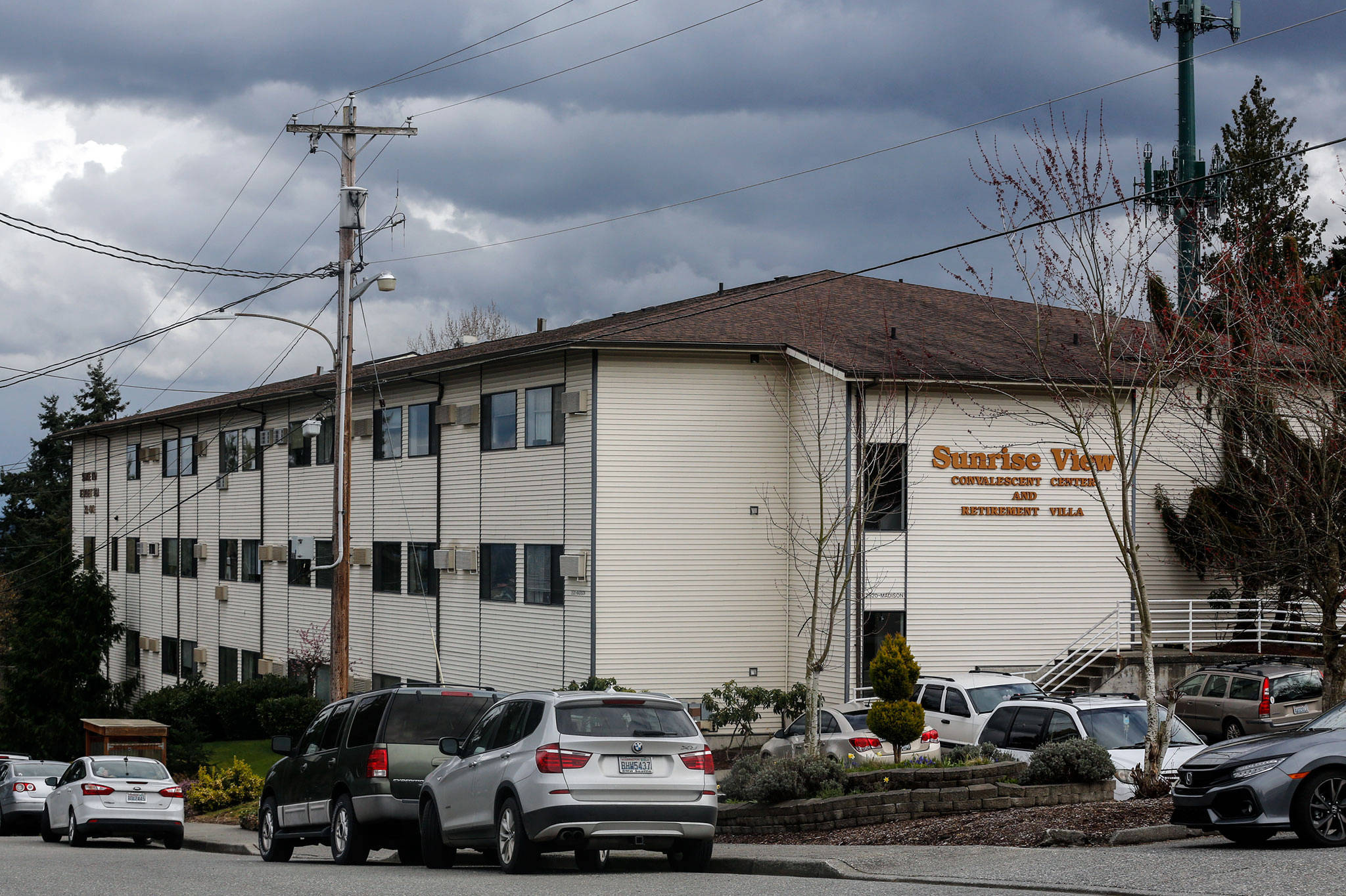 Sunrise View assistant living home in Everett has had positive test results for nearly 50% of its 15 residents tested. (Kevin Clark / The Herald)