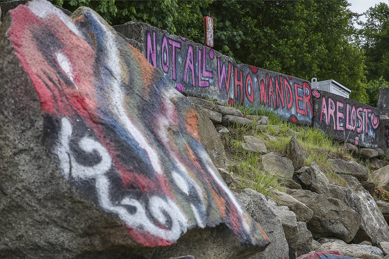 Vandalism or art? Graffiti rocks at Howarth Park