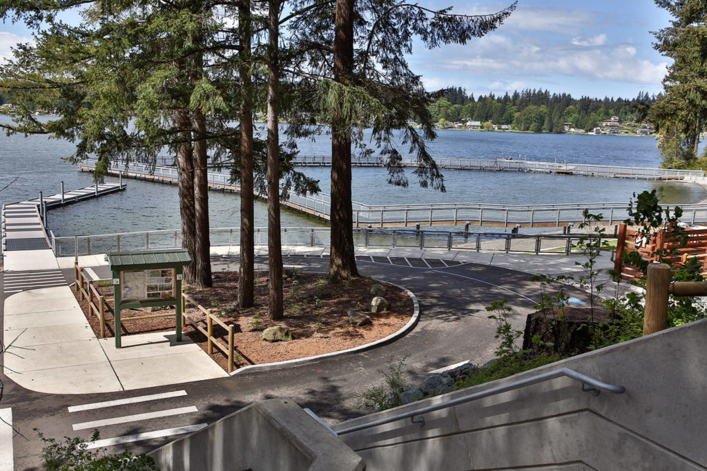 Wenberg County Park, on the shores of Lake Goodwin in Stanwood, was renovated in 2018. (Kevin Clark / The Herald)
