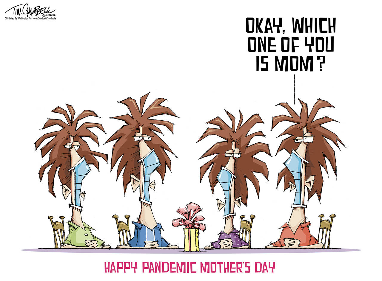 Editorial cartoons for Mother’s Day, Sunday, May 10