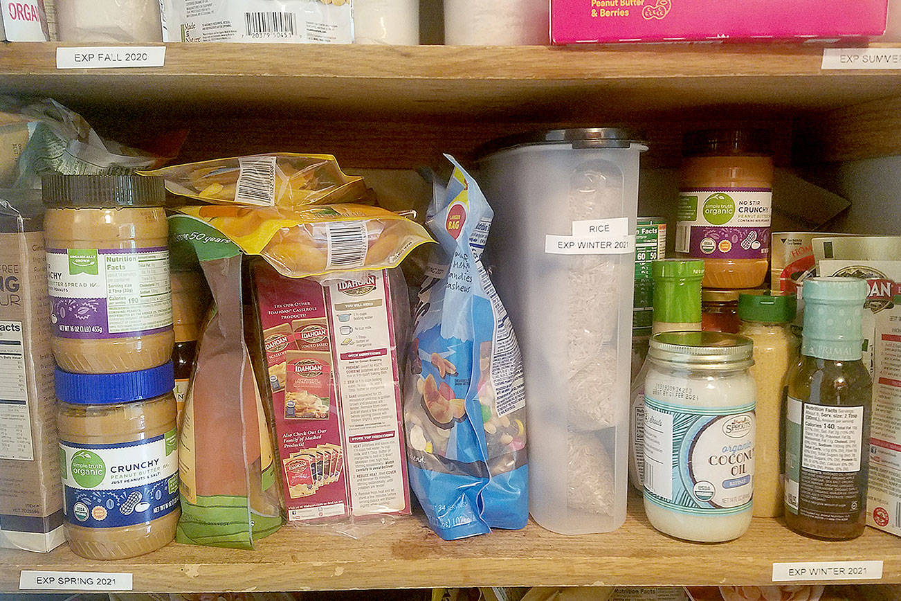 She reorganized the pantry to reduce food waste at home