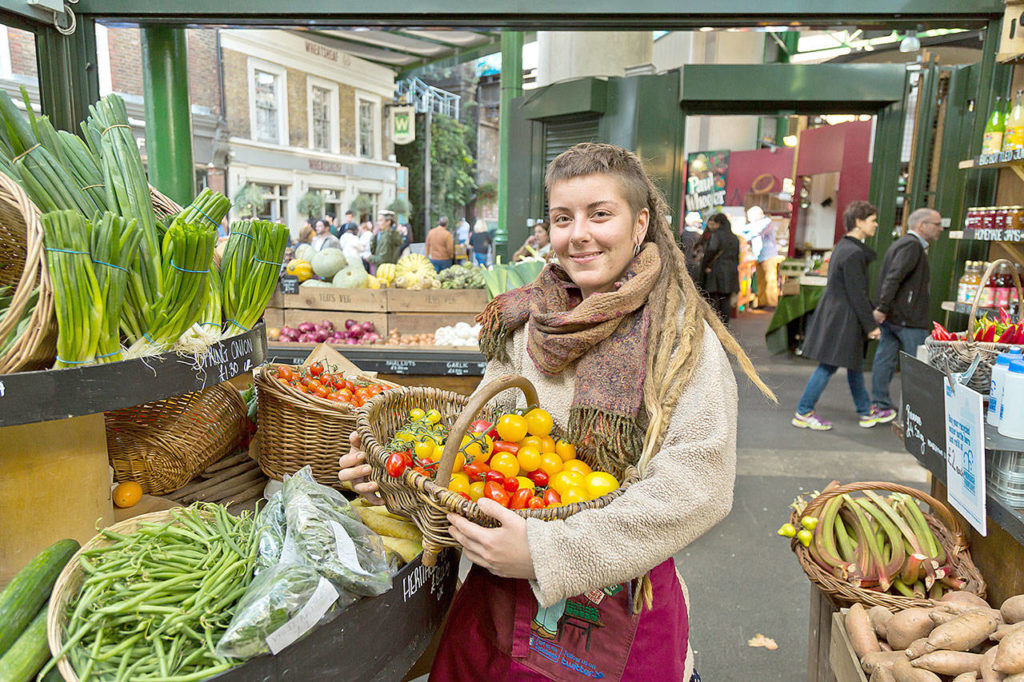 The most colorful shopping in Europe — and the most engaging way to assemble a picnic — is at lively markets like Borough Market in London. (Rick Steves’ Europe)
