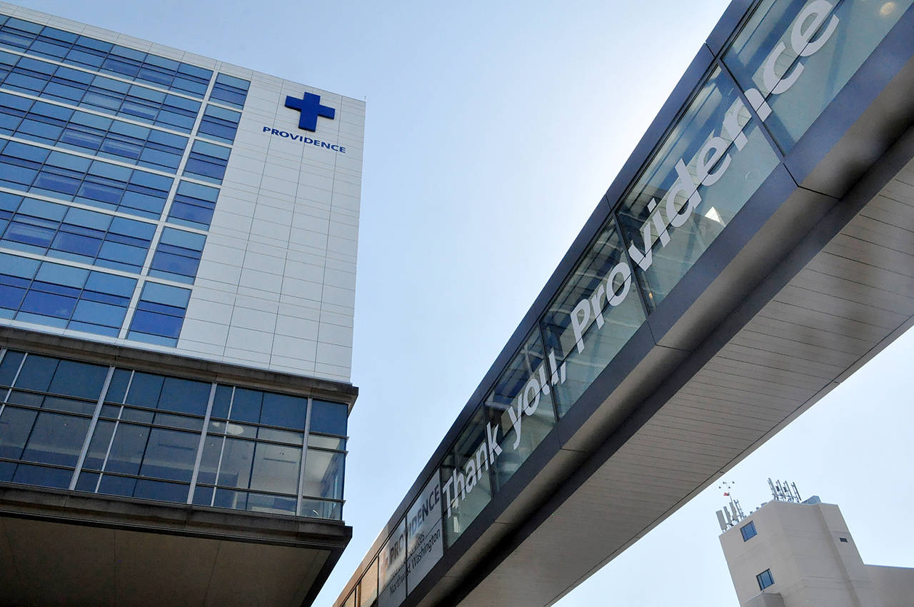Providence Regional Medical Center Everett is one of the county’s four hospitals that have attested that they meet the criteria to proceed to the second phase. (Sue Misao / The Herald)