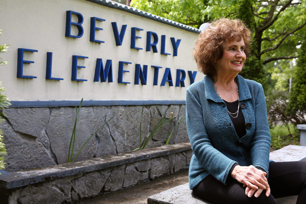 Pamela Bader is retiring after 54 years at the same school, Beverly Elementary in Lynnwood. (Kevin Clark / The Herald)
