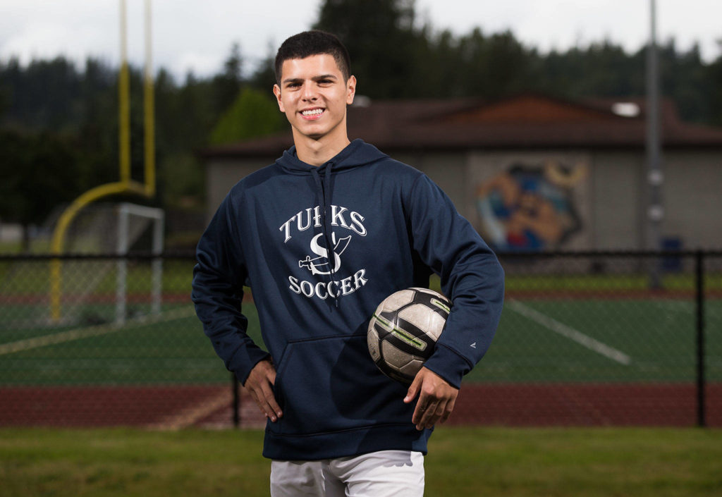 Sultan soccer player Diego Hernandez was set to be the team’s lone returning captain before the season was called off due to the pandemic. (Andy Bronson / The Herald)
