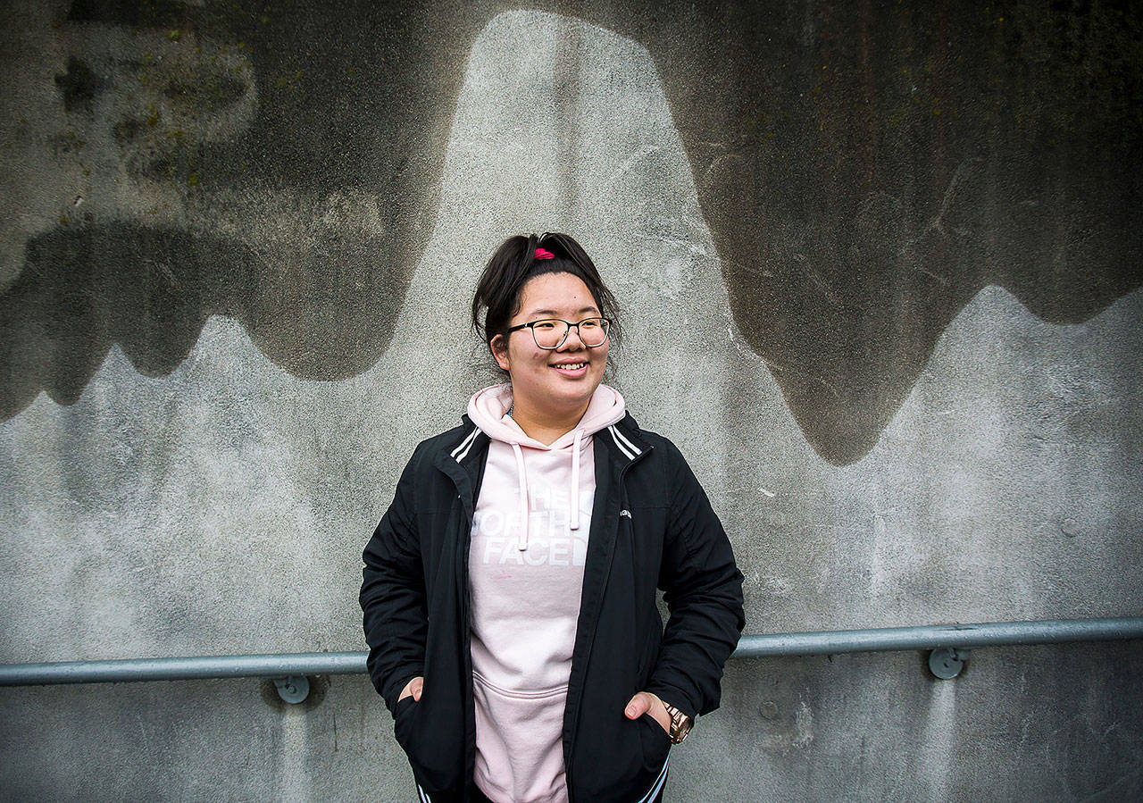 Nattapon “Genie” Oonlamom, who graduated Saturday from Everett High, is among four recipients of $21,000 scholarships from the Rotary Club of Everett given in the name of the late Anthony G. Bozich. In all, the Everett Rotary awarded $214,000 in scholarships this year. (Olivia Vanni / Herald file)