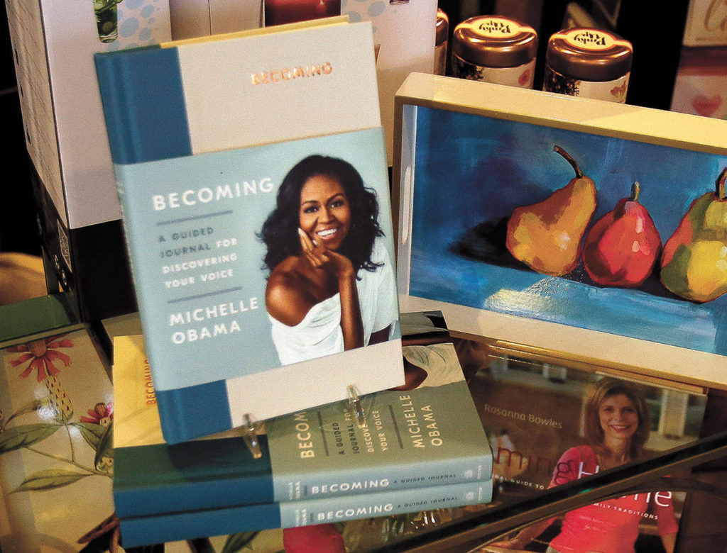 “Becoming,” Michelle Obama’s best-selling memoir, also is a top seller at J. Matheson. (Dan Bates / The Herald)
