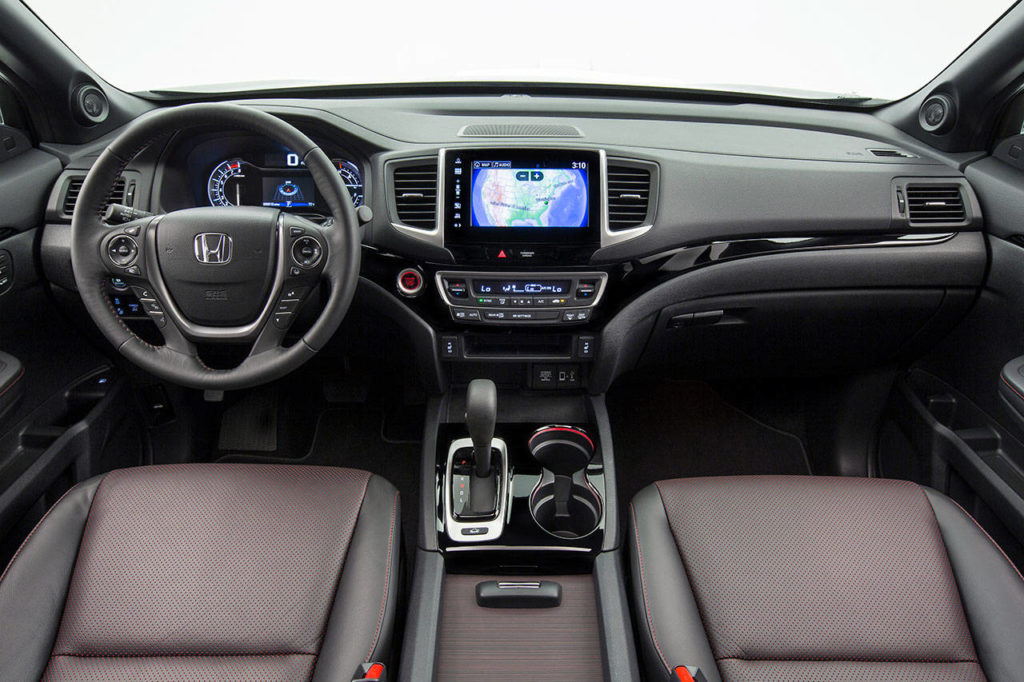 The Honda Ridgeline interior is roomy, comfortable, and meticulously put together. (Manufacturer photo)
