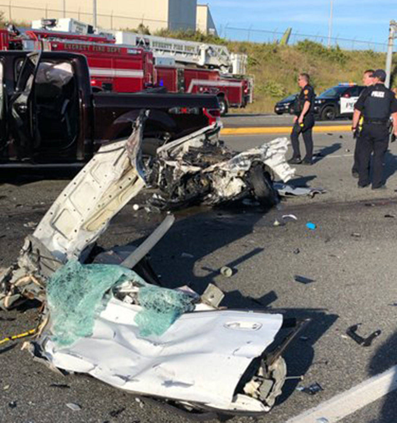 Multiple vehicles and life threatening injuries were involved in a Thursday afternoon crash on SR 526. (Everett Police Department)
