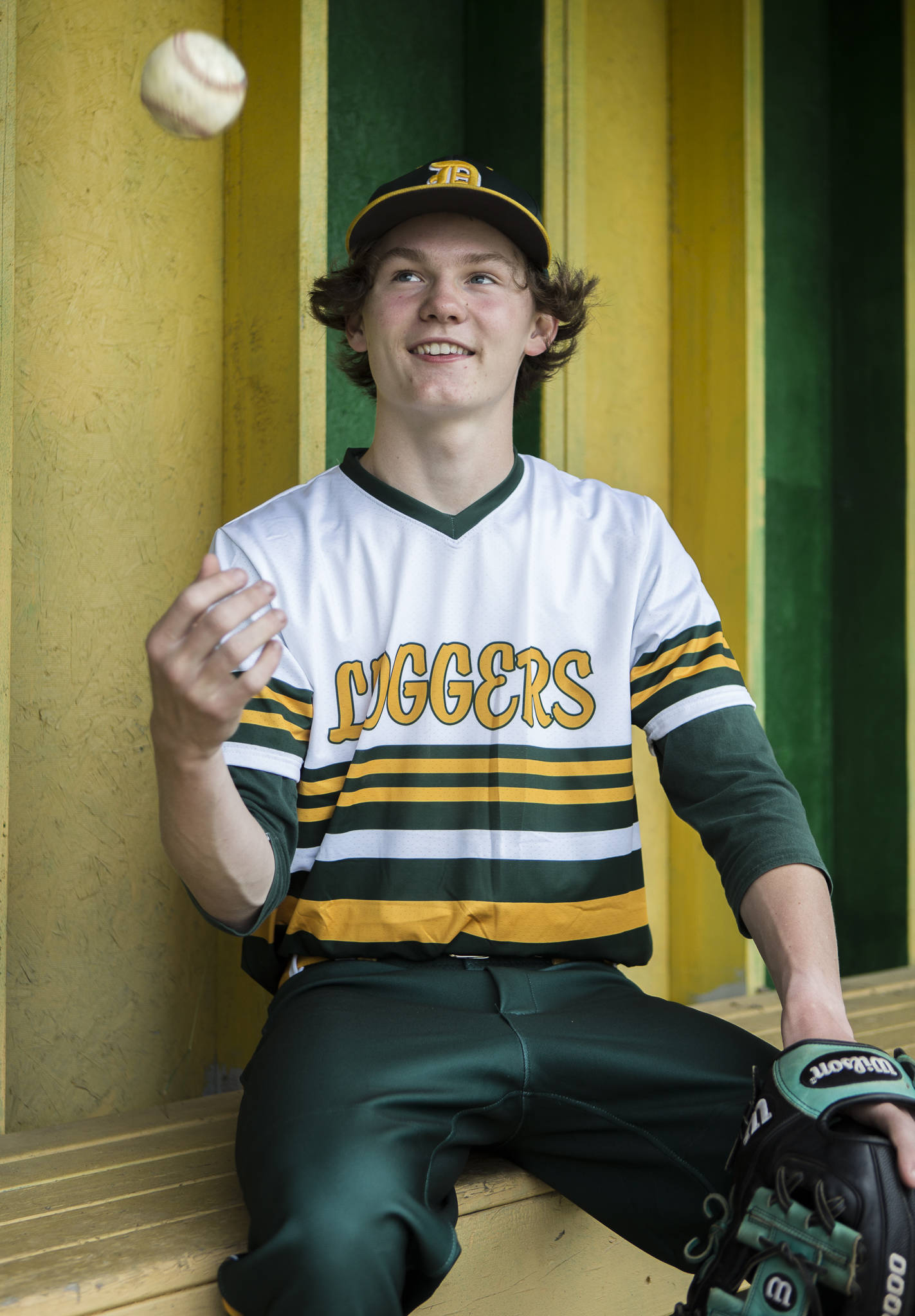 Darrington shortstop/catcher Brevin Ross was the Northwest 2B/1B league MVP during the basketball season. (Olivia Vanni / The Herald)