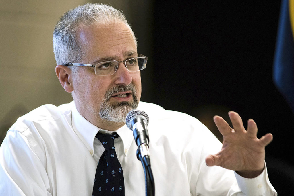 Mill Creek City Manager Michael Ciaravino is seen here in his previous position as city manager in Newburgh, New York, on July 9, 2018. (Kelly Marsh / Times Herald-Record, file) 
