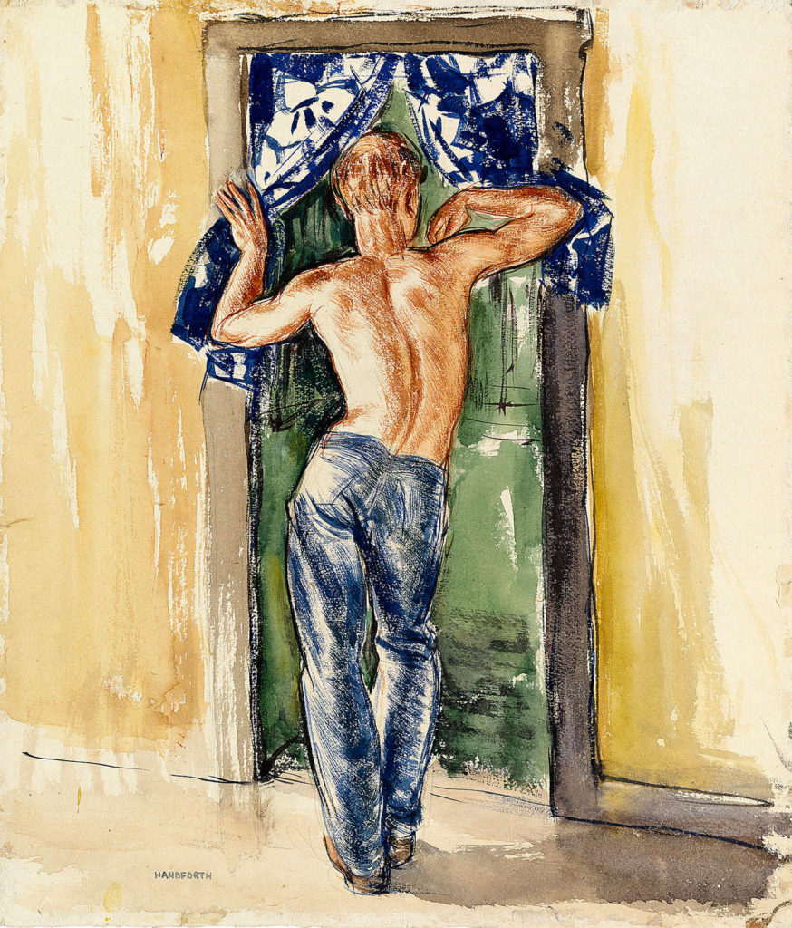 Thomas Handforth painted this untitled watercolor around 1940.
Thomas Handforth (1897-1948) painted this untitled watercolor around 1940.
