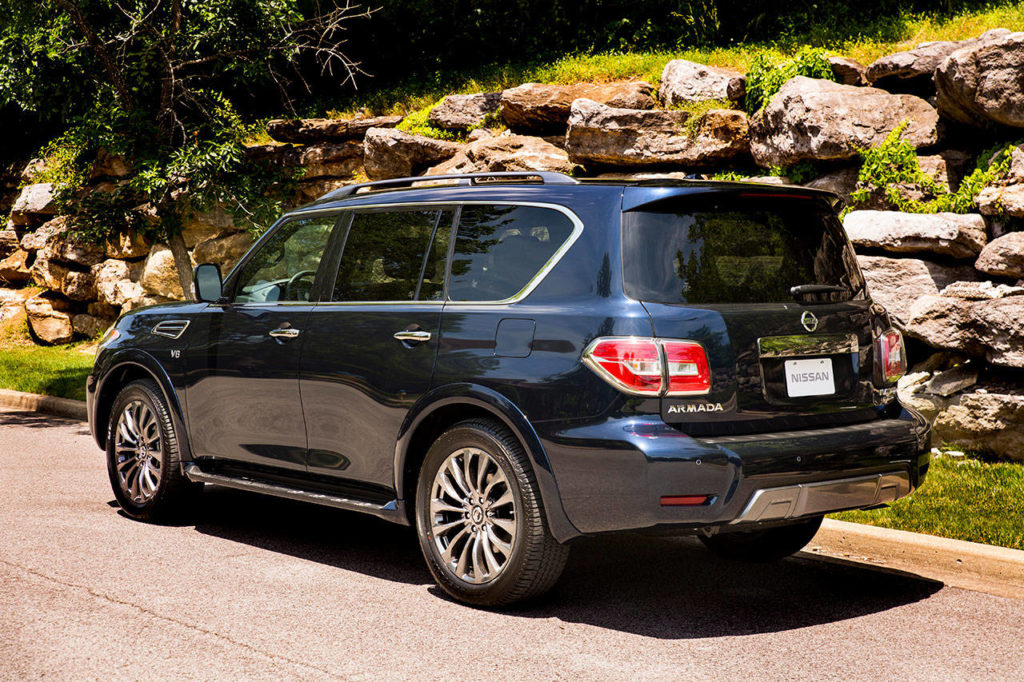 The 2020 Nissan Armada can accommodate up to eight passengers and has a tow rating of 8,500 pounds. (Manufacturer photo)
