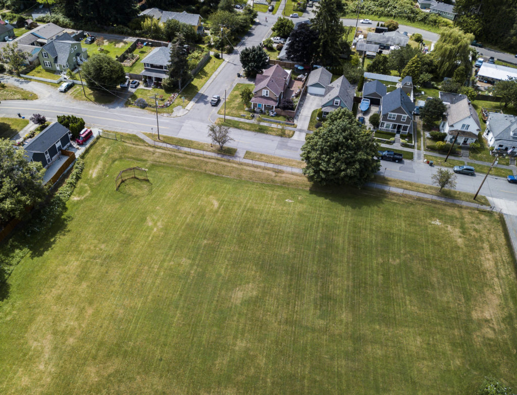Norton Playfield is comprised of three acres owned by Housing Hope, which plans supportive housing for families who have kids in school. (Olivia Vanni / The Herald)
