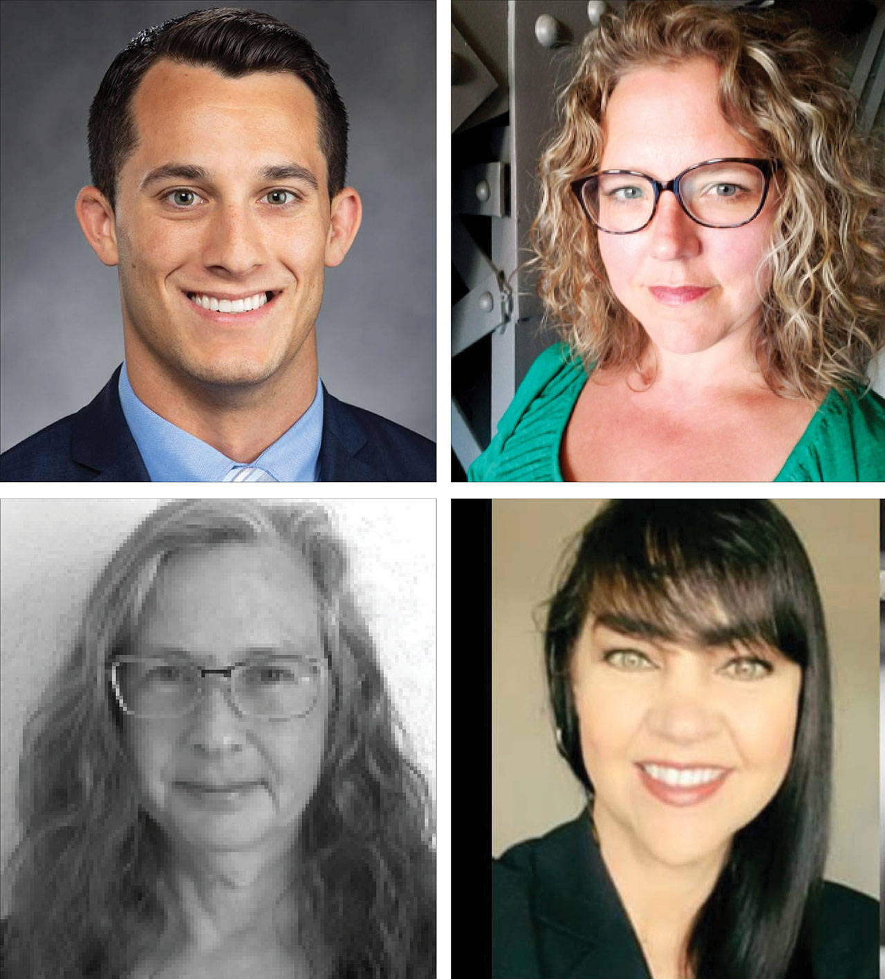 Top (L-R): Jared Mead, Amber King. Bottom (L-R): Della O’Malley, Brenda Carrington.
