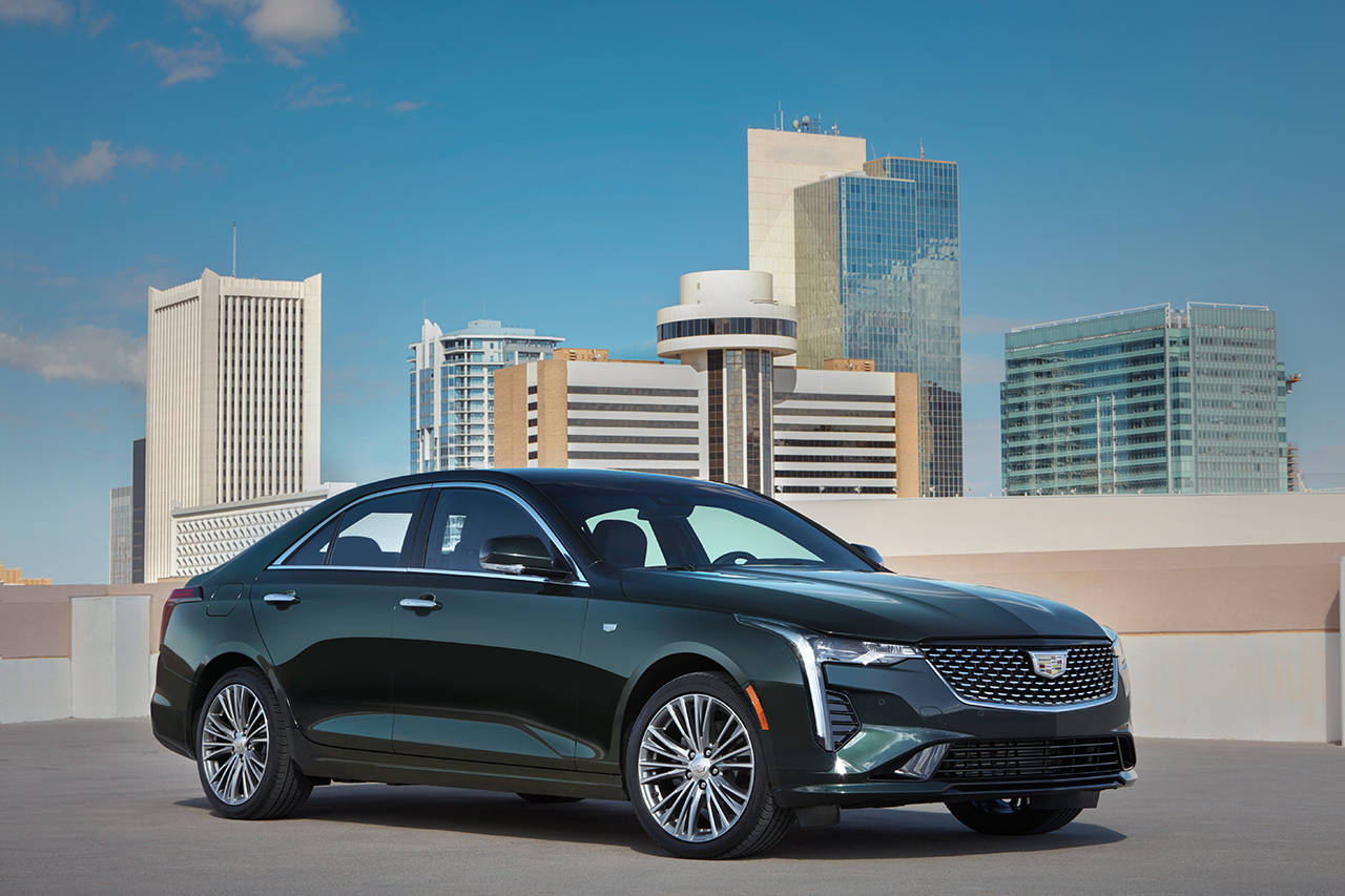 The 2020 Cadillac CT4 has standard rear-wheel drive, with all-wheel drive available on all but one model. (Manufacturer photo)