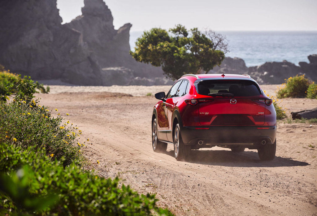 Power for the 2020 Mazda CX-30 subcompact SUV comes from a 186-horsepower four cylinder engine. (Manufacturer photo)
