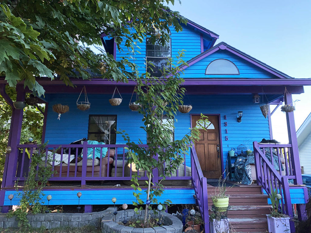 We found a pretty blue house in South Everett. (Sue Misao / The Herald)
