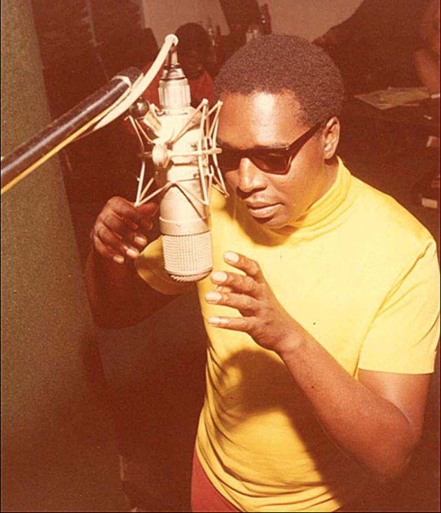 The 2013 documentary Muscle Shoals is screening Oct. 29 at the Edmonds Center for the Arts. Shown is blues and soul singer Clarence Carter in the Alabama recording studio. (Magnolia Pictures)