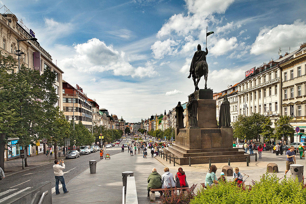Prague’s Wenceslas Square, where the history of the Czech people plays out. (Rick Steves’ Europe)