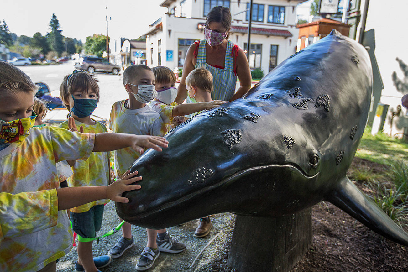 Georgia Gerber’s 12-foot sculpture is a whale of a piggy bank
