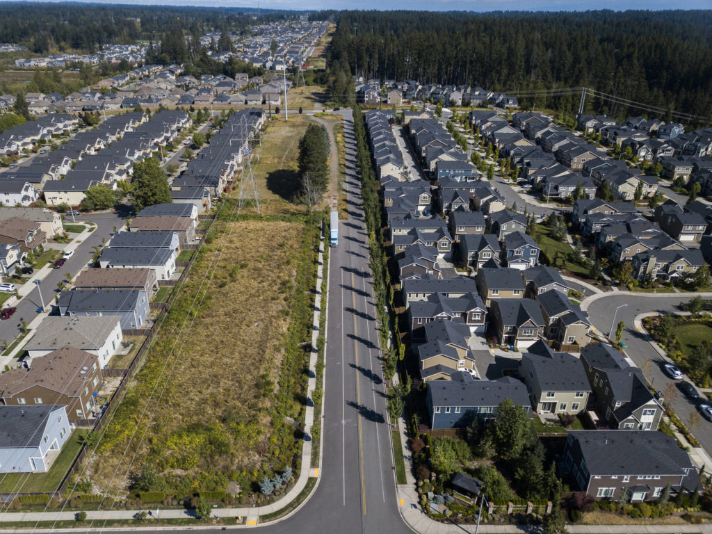 A view of 43rd Avenue on the northern side of the divide between subdivisions and rural properties. (Olivia Vanni / The Herald)
