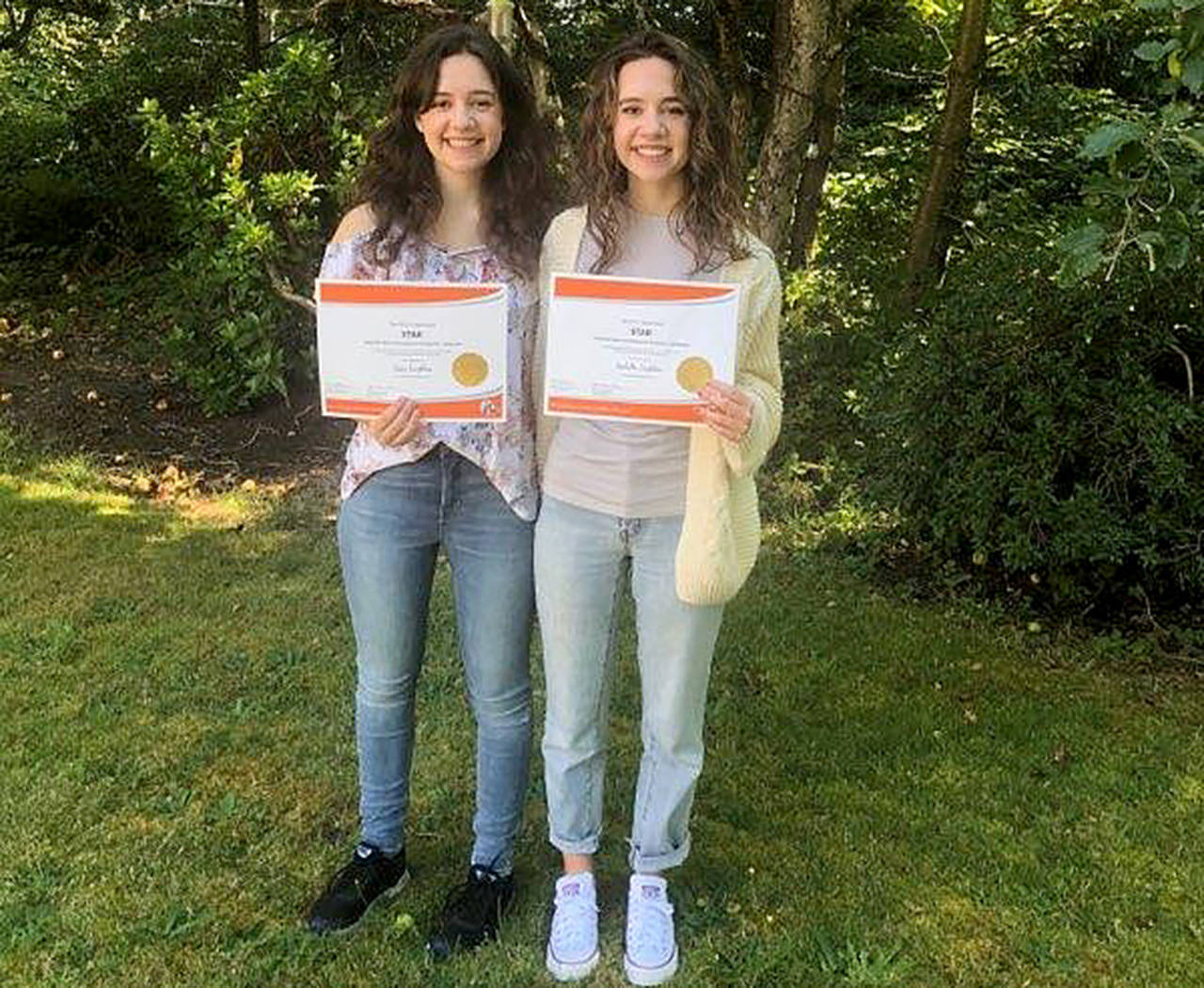 Bella Leighton and Siena Leighton received $2,500 STAR scholarships. (The Philanthropic Educational Organization)