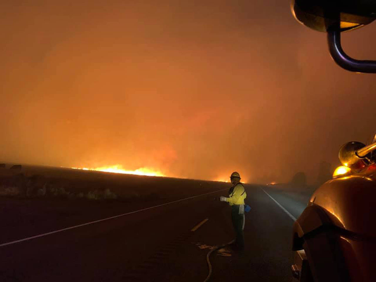 The Cold Springs Fire near Omak. (Okanogan County Fire District 6)