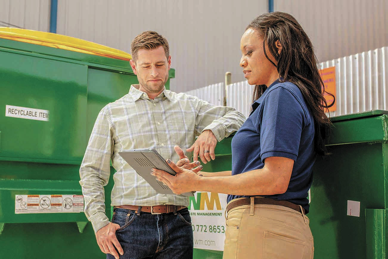 As we get back to the new normal in ways that are safe and smart, remember that waste reduction and recycling can be part of your long-term success in the workplace. (Waste Management)