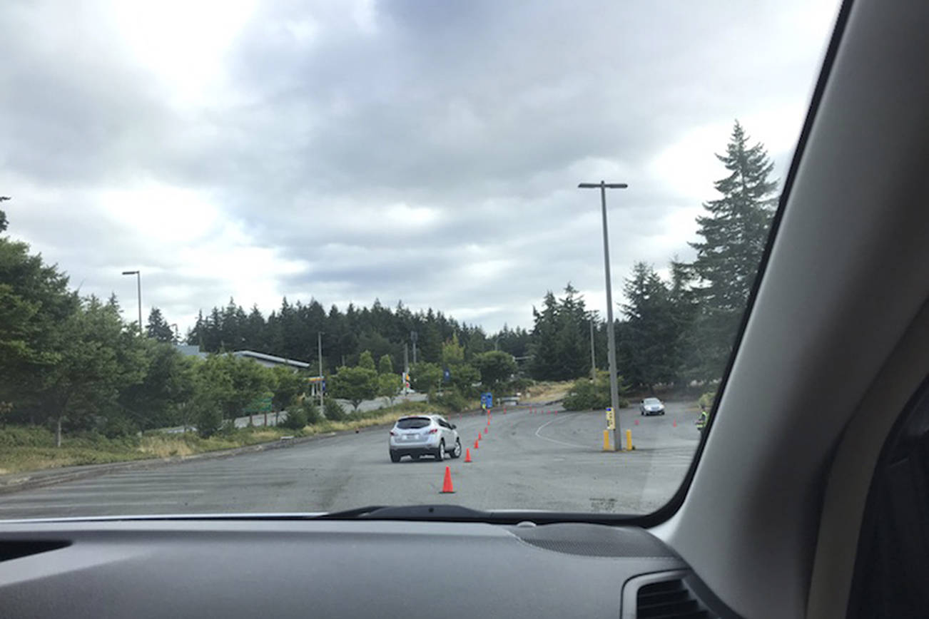 A course of traffic-cone slaloms is one way to help teens improve their driving skills. (Jennifer Bardsley)
