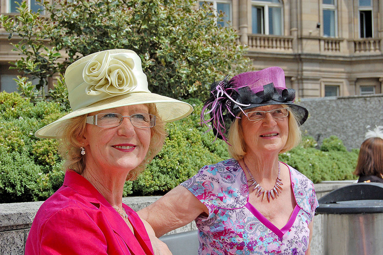 Not only the dialog and idioms in England will seem funny to Americans . The ladies’ millinery is pretty zany, too. (Rick Steves, Rick Steves’ Europe)