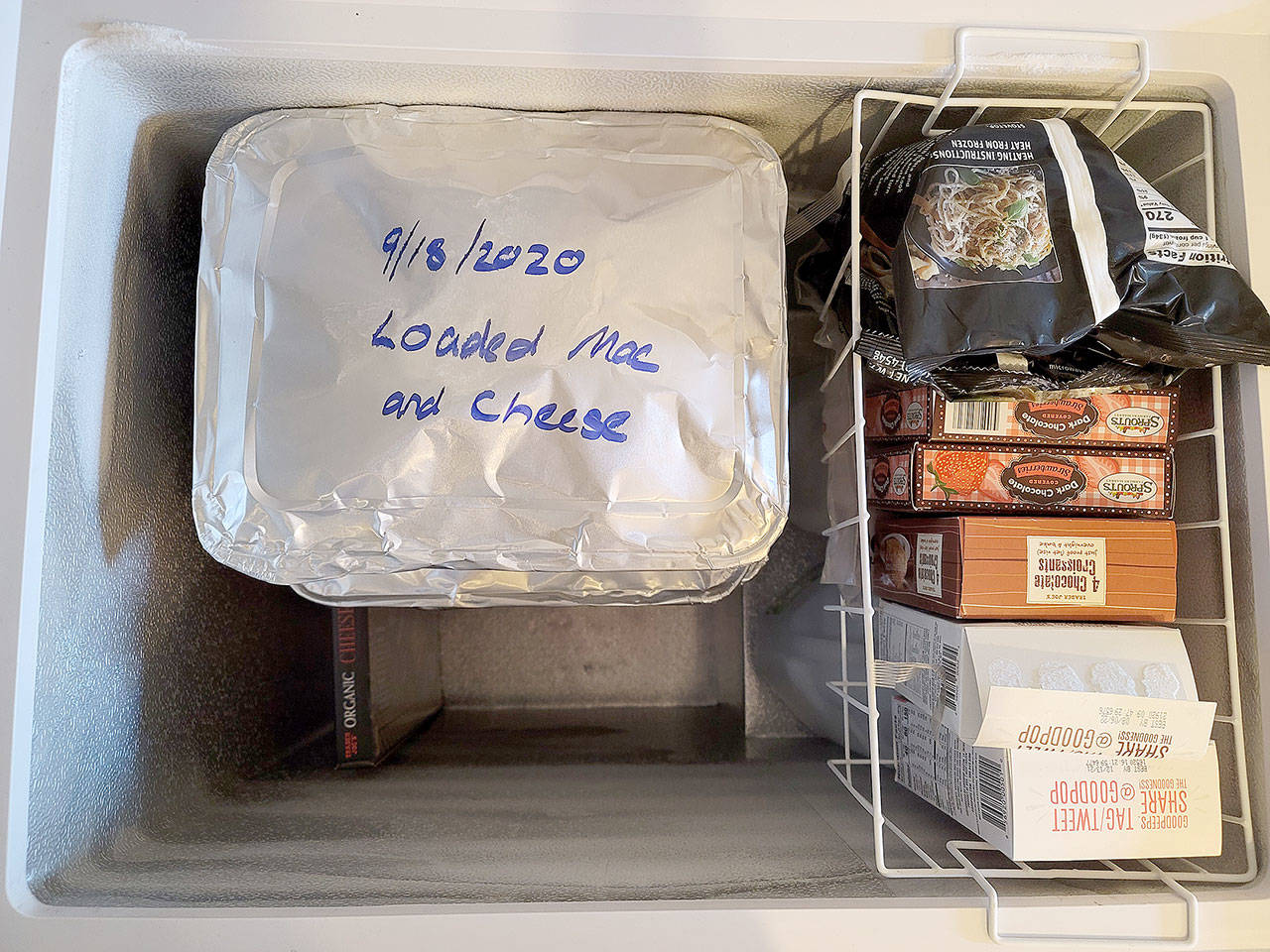 Stocking a garage freezer with comfort food brings a busy family bliss. (Jennifer Bardsley)