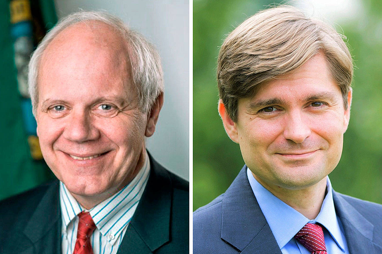 The candidates for Washington State Treasurer are incumbent Duane Davidson, a Republican; and state Rep. Mike Pellicciotti, D-Federal Way.