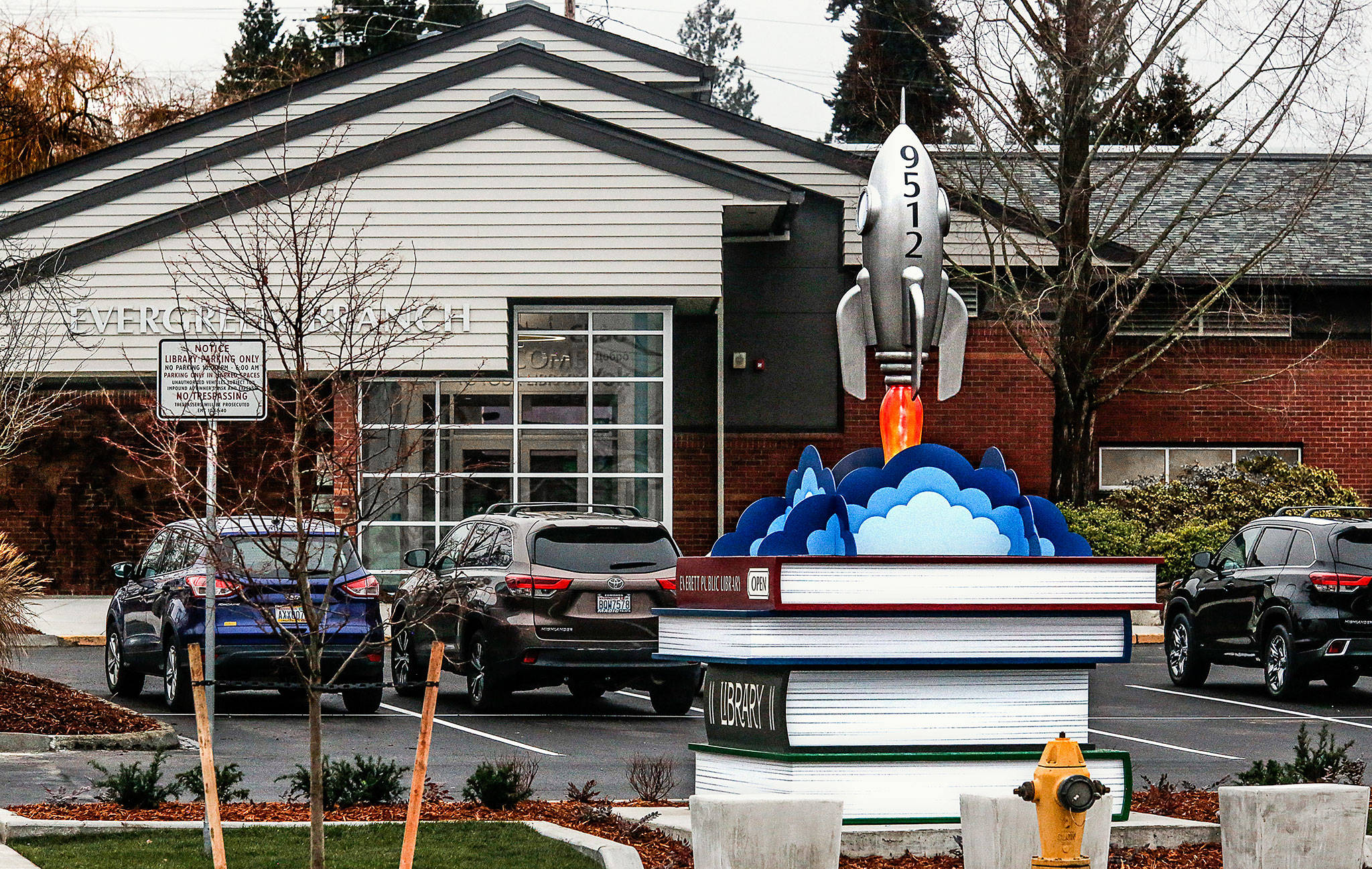 The Evergreen Branch of the Everett Public Library is seen here after its 2019 renovation. (Dan Bates / Herald file)