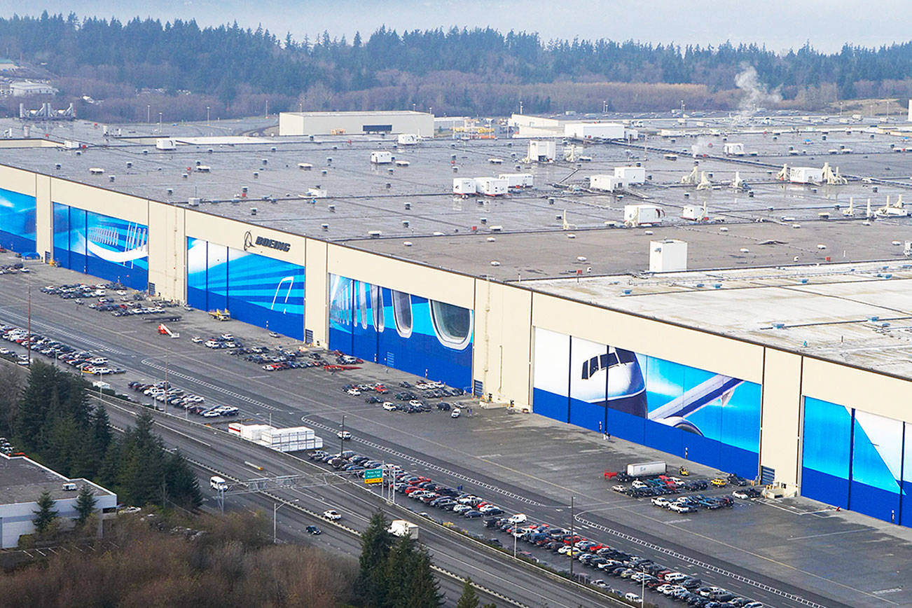 The Boeing factory at Paine Field in Everett. (Boeing Co.)