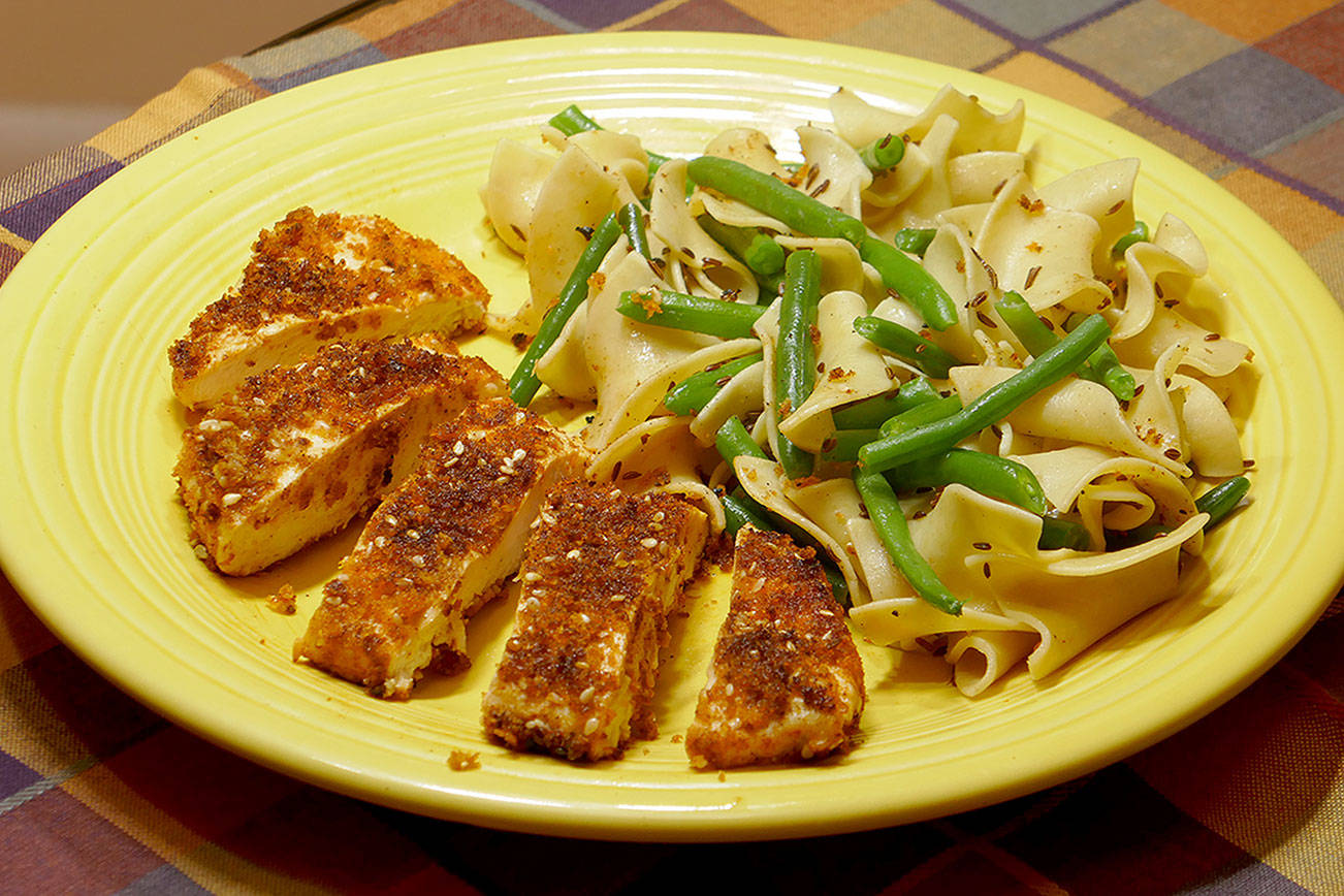 Smoked Paprika Chicken with Caraway Noodles. (Linda Gassenheimer/TNS)
