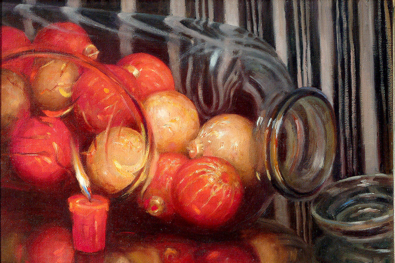 The October show “Melodies Held in Silence” features paintings by Irina Kirienko Milton at Gallery North in Edmonds. Shown is Milton’s “Christmas is Over.”