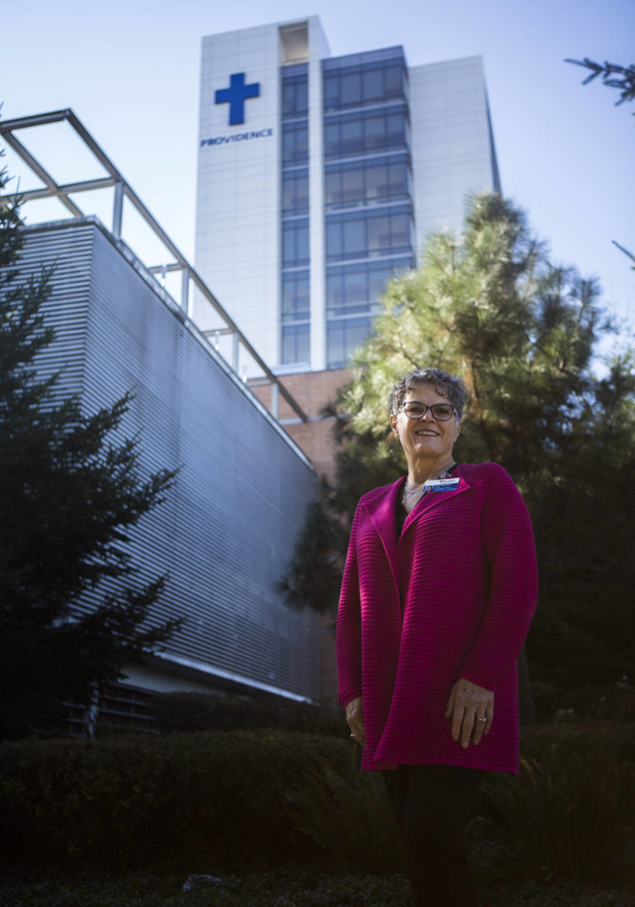 Kim Williams, CEO of Providence Health Services Northwest, at Providence Regional Medical Center Everett. (Olivia Vanni / The Herald)
