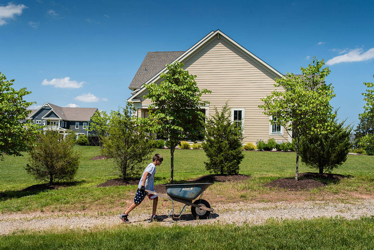The Willowsford development in Ashburn, Va., incorporates open space and agribusiness with suburban living. (Andre Chung / The Washington Post)