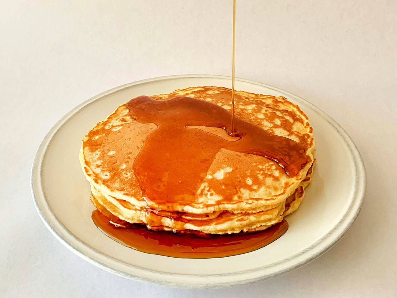 Fluffy and hot all at the same time, diner-style pancakes are the best breakfast for two. (Ben Mims / Los Angeles Times)